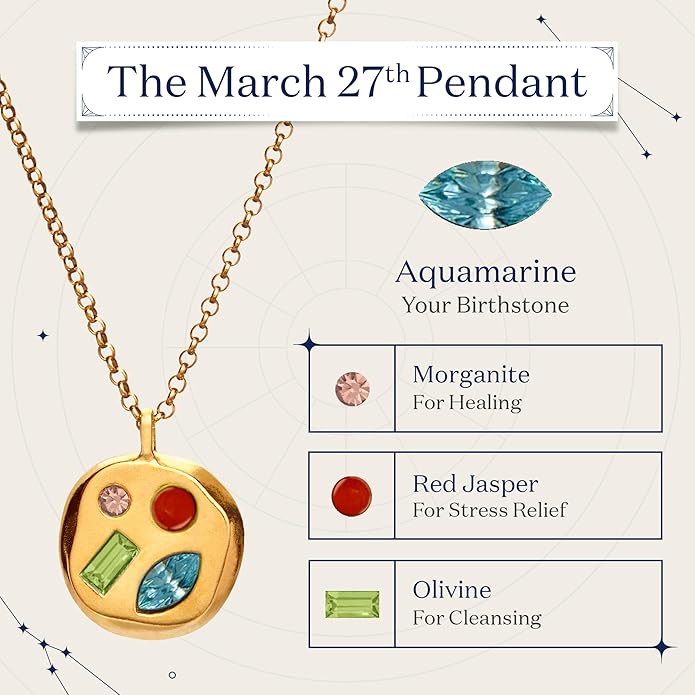 Birthdate 14k Gold Necklace for Women - 16-20in Adjustable 14 Karat Gold Chain with Lobster Clasp - Cadenas de Oro 14k Puro Para Mujer, Ladies Jewelry Birthstone