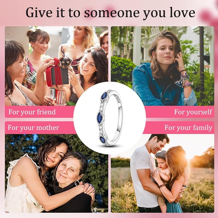 NARMO 925 Sterling Silver Rings for Women Evil Eyes Rings Entwined Line Cubic Zirconia Rings Simple Stackable Finger Rings Engagement Ring Personality Rings Size 6-9