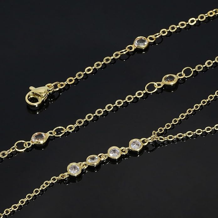 Suyi Lariat Necklace for Women Gold Dainty Long Necklace 14k Gold Plated Y-Shaped Necklaces