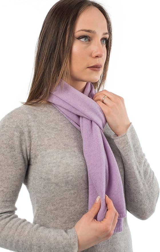 Dalle Piane Cashmere - 100% Cashmere Classic Scarf - Made in Italy - Neck Warmer (12" x 63") - Luxury Gift
