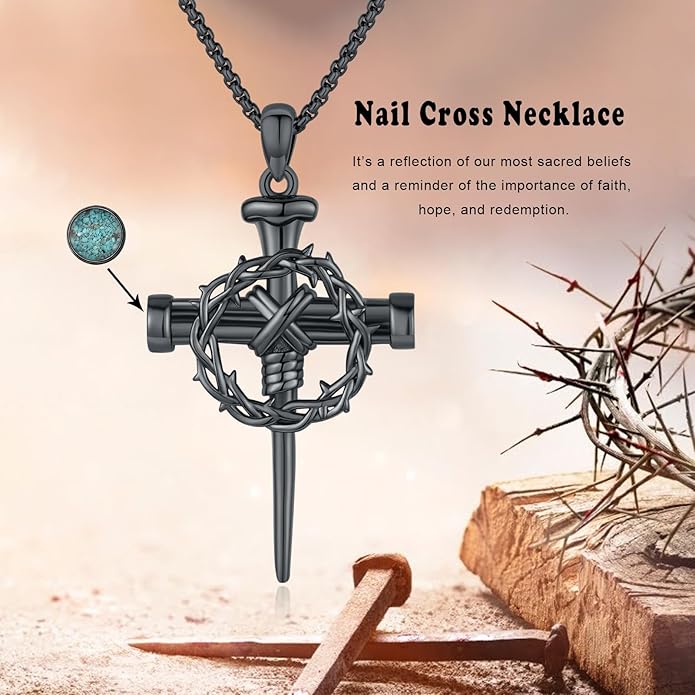 Cross Necklace for Men 925 Sterling Silver Celtic Cross Pendant Christian Jewelry Religious Christmas Gifts for Women