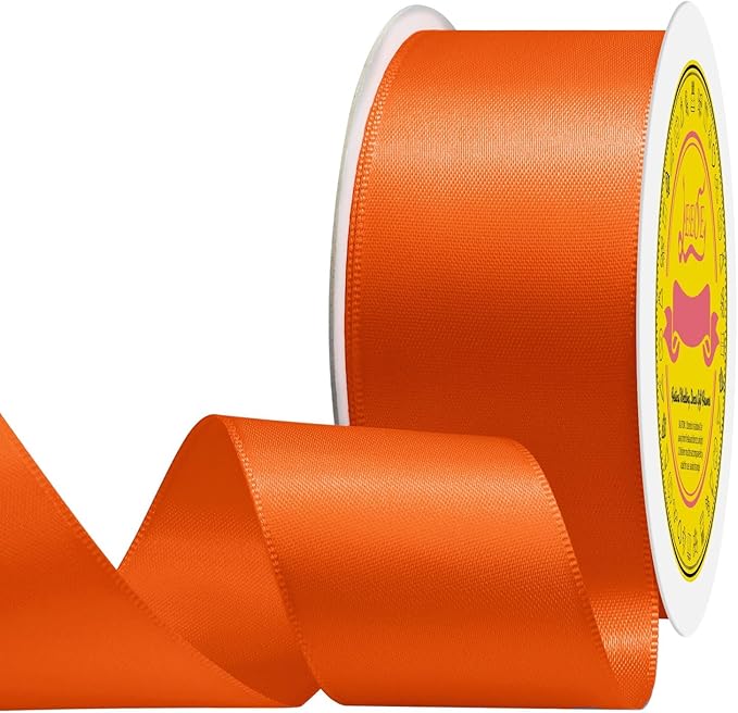 LEEQE Double Face Torrid Satin Ribbon 1-1/2 inch X 25 Yards Polyester Torrid Ribbon for Gift Wrapping Very Suitable for Weddings Party Hair Bow Invitation Decorations and More
