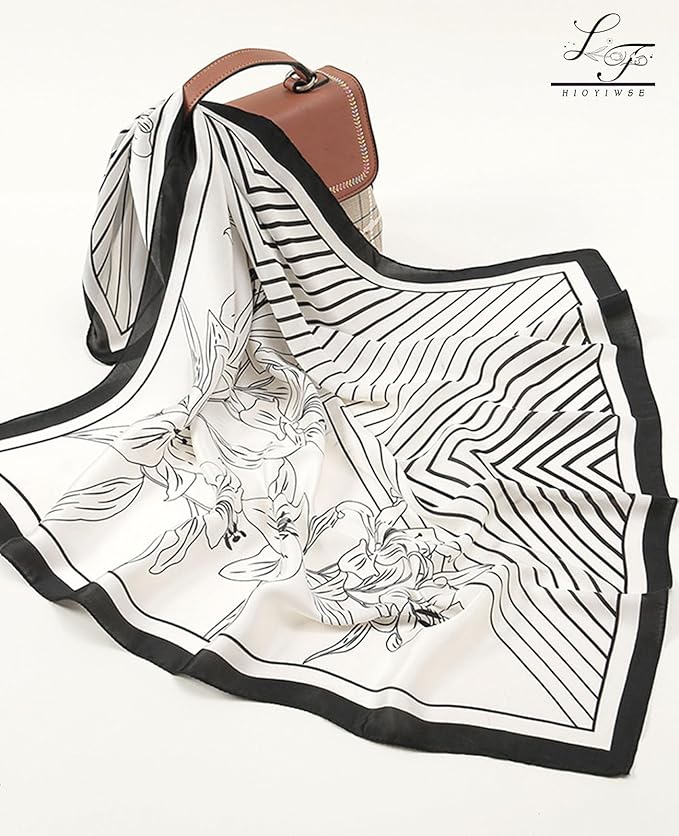 Hioyiwse Satin Bandanas Head Scarf For Women Hair Scarves Accessories Lightweight Fashion Wrap Neck Silk Sleeping Headscarf