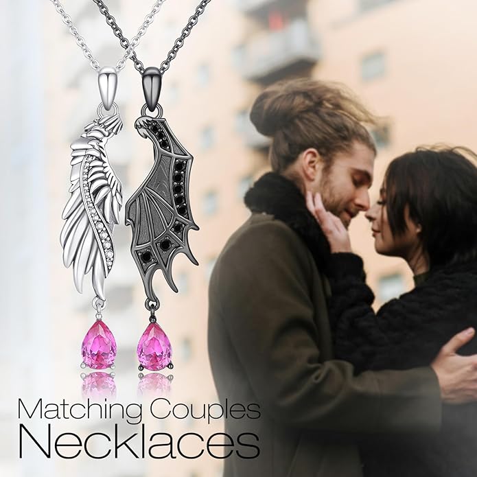 OHAYOO Dragon Phoenix Matching Necklace for Couples 925 Sterling Silver Yin Yang Pendant Necklaces for Couples Jewelry for Him and Her