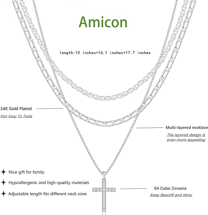 Gold/Silver Layered Necklaces for Women,Dainty 14k Gold Plated Stackable Choker Necklaces for Women,Trendy Layering Coin Chain Pendant Jewelry Set Gifts