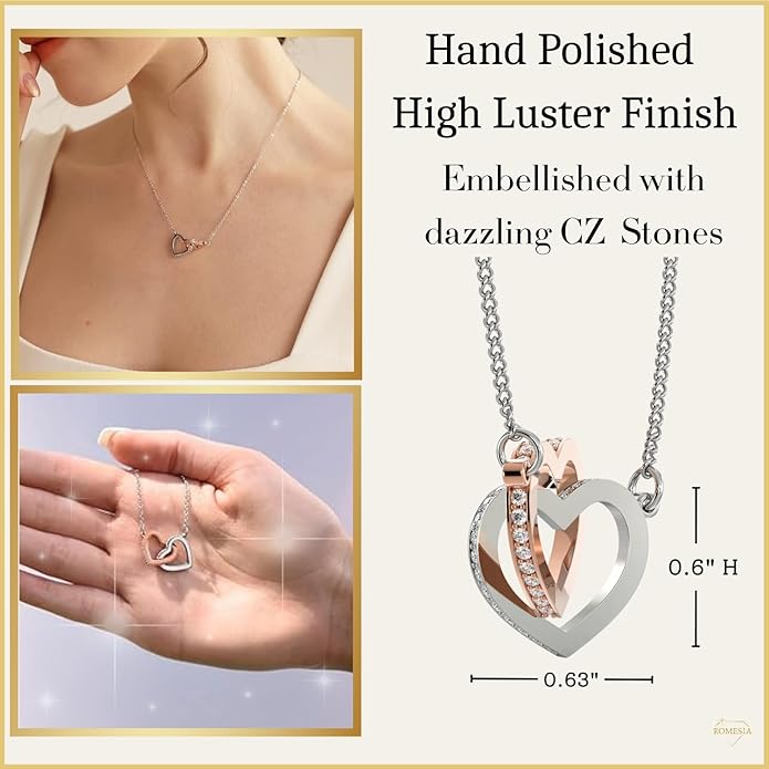 To My Soulmate Necklace For Women, Soul Mate Jewelry for Women, Future Wife Gifts, To My Wife Necklace from Husband, Gifts for Girlfriend, Pendant With Message Card