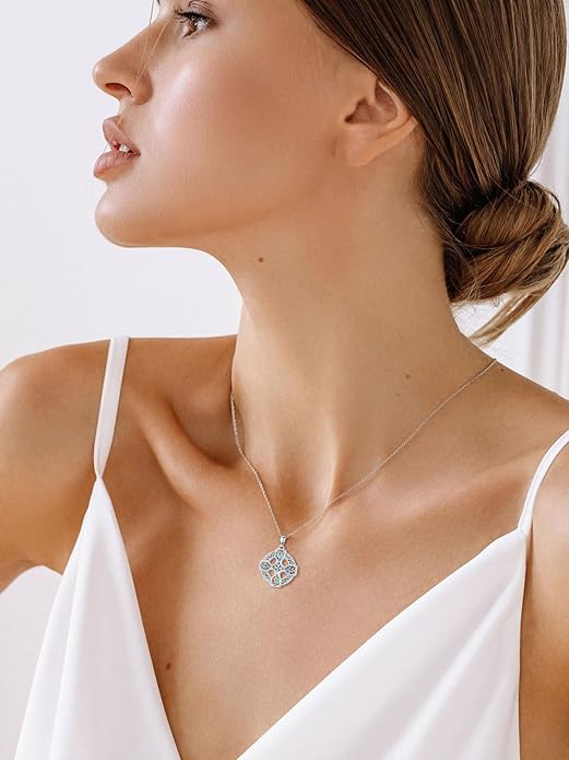 Seiyang 925 Sterling Silver Mustard Seed/Cross/Star of David/Triquetra Trinity Knot/Celtic/Claddagh Necklace Christian/Irish Jewelry Gifts for Women Mom Her