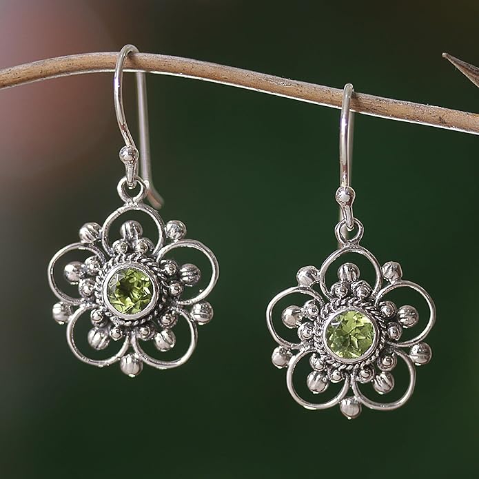 NOVICA Gold Plated Sterling Silver Half Hoop Earrings | Artisan Crafted | Slim Bali | No Gemstone | Push Back | Hypoallergenic Jewelry | Lead & Nickel Free | 'Bright' 1.3" L x 1.3" W x 0.1" D