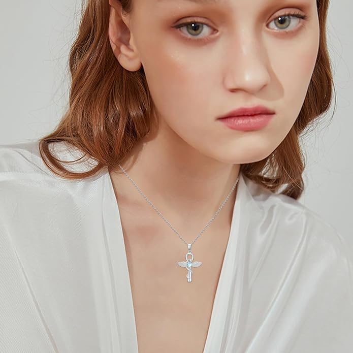 YEESIA Cross Necklace for Men Women 925 Sterling Silver Christian Pendant Religious Jewelry Gift for Men Women.