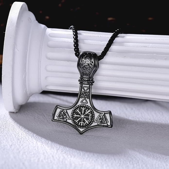 KoyeKei Viking Necklace for Men 925 Sterling Silver Viking Norse Pagan Jewelry Gifts for Women