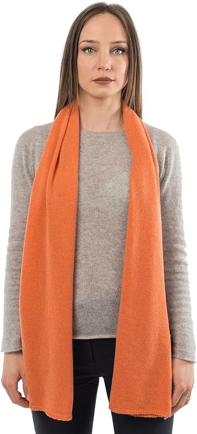 Dalle Piane Cashmere - 100% Cashmere Classic Scarf - Made in Italy - Neck Warmer (12" x 63") - Luxury Gift