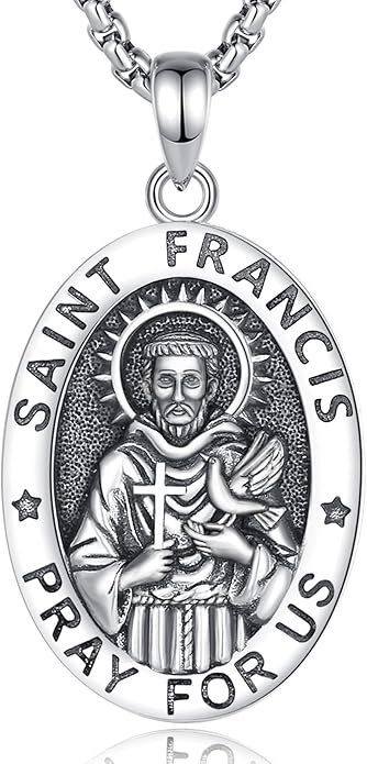 EUDORA 925 Sterling Silver St Christopher/St Benedict/St Michael/Virgin Mary/San Judas Tadeo/Good Shepherd Cross/Archangel Necklace Medal Pendant Protection Religious Amulet Jewelry For Men Women