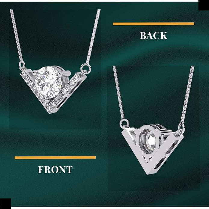 1-3 Carat Moissanite Necklace Pendant for Women Sterling Silver, GRA Certified, Elegant Gift Moissanite Necklace for Women, Wife, Girlfriend, Mom, or Birthday