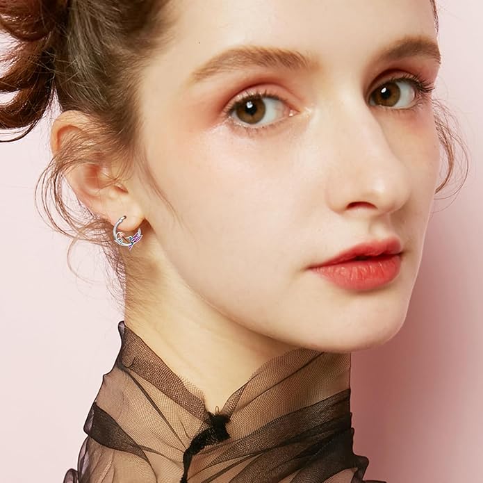 SeaTurtle dolphin Hummingbird Earrings for Women 925 Sterling Silver Sea Waves Earrings Ocean Huggie Hoop Sea Turtle dolphin Earrings Jewelry Gifts