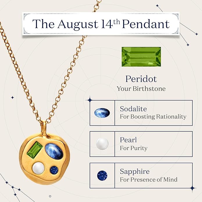 Birthdate 14k Gold Necklace for Women - 16-20in Adjustable 14 Karat Gold Chain with Lobster Clasp - Cadenas de Oro 14k Puro Para Mujer, Ladies Jewelry Birthstone