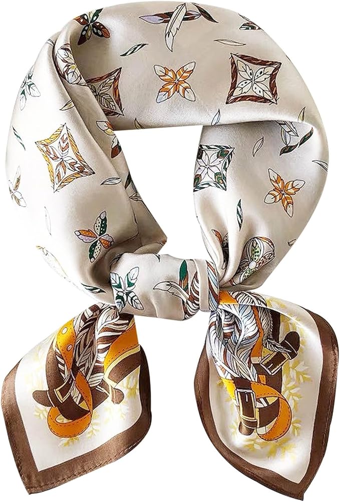 Hioyiwse Satin Bandanas Head Scarf For Women Hair Scarves Accessories Lightweight Fashion Wrap Neck Silk Sleeping Headscarf