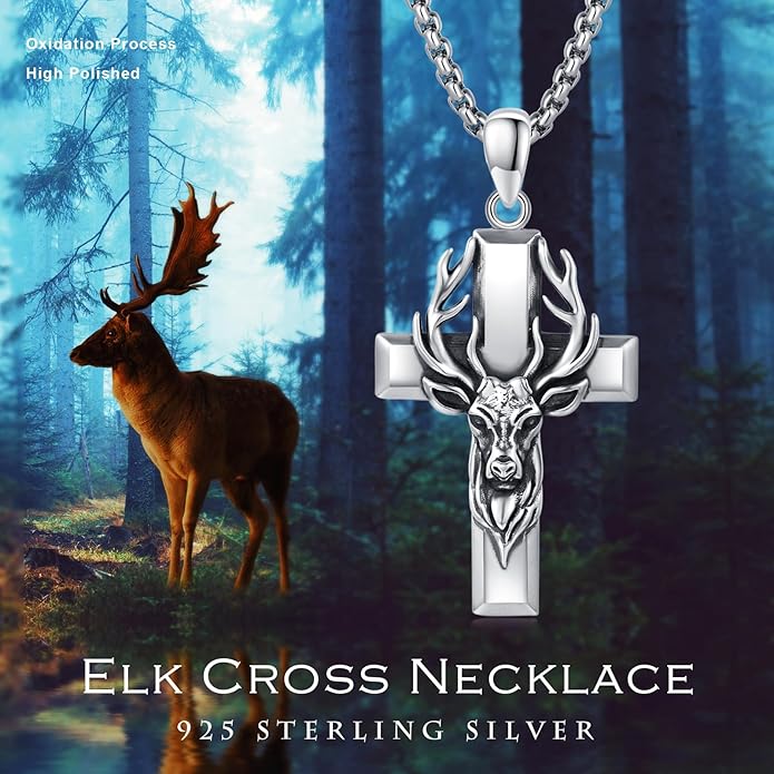 YEESIA Cross Necklace for Men Women 925 Sterling Silver Christian Pendant Religious Jewelry Gift for Men Women.