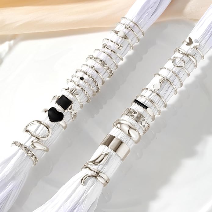 IFKM Gold Knuckle Rings Set For Women Vintage Stackable Joint Finger Midi Rings Dainty Cubic Zirconia Crystal Simple Twist Hollow Cute Rings Pack Jewelry Gift