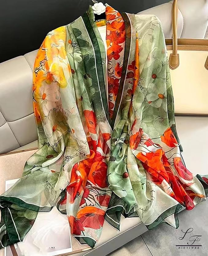 Hioyiwse Shawl Scarf For Women Lightweight Scarves Floral Pattern Formal Evening Dressesformal Shawl Summer Wraps