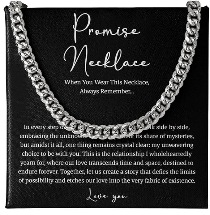 VIRAGIL To My Man Necklace Chain for Men, Silver Stainless Steel Chain Jewelry, Romantic Gift from Partner for Birthday Valentine or Everyday Wear with Meaning