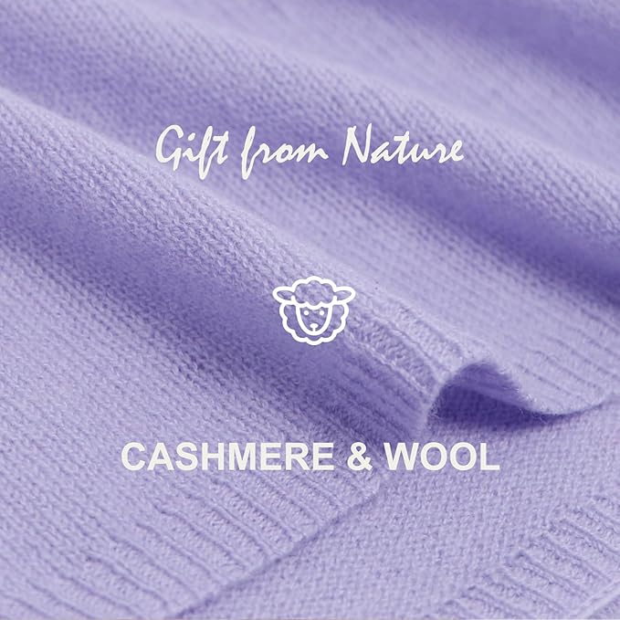 Erdenech Luxury Cashmere Wool Blend Wrap for Women, All-Season Travel Wrap Shawl, Extra Large Blanket Shawl Scarf Pashmina