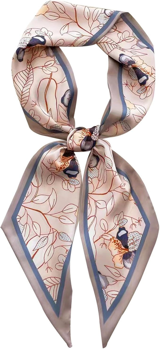Hioyiwse Head Scarf Hair Neck Scarves For Women Purse Bag Scarfs For Handbags Silky Long Thin Satin Headscarf Fashion
