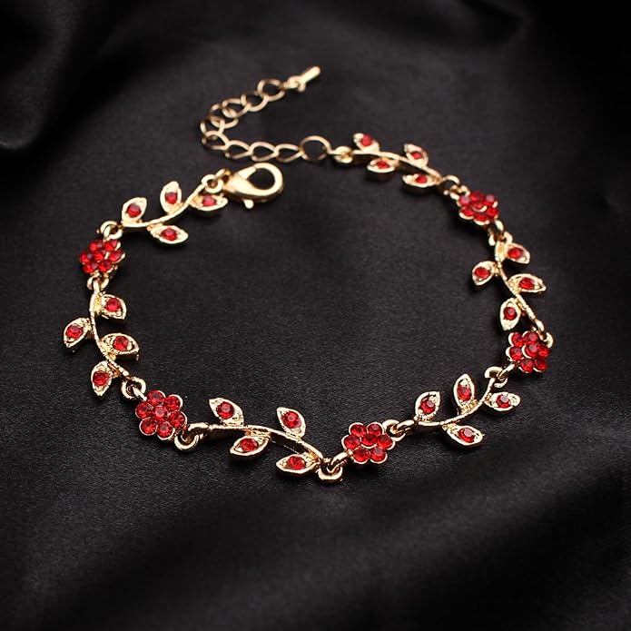 Austrian Crystal Rhinestone Choker Necklace Dangle Earring Link Bracelet Jewelry Set for Brides Bridesmaid Prom Costume Accessories for Women