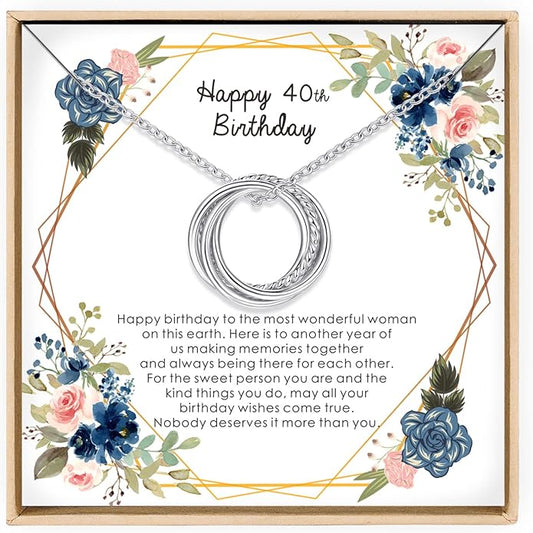 Birthday Gifts for Women Sterling Silver 30th 40th 50th 60th 70th 80th 90th Birthday Necklace For Her 3 4 5 6 7 8 9 Decade Jewelry 30 40 50 60 70 80 90 Years Old
