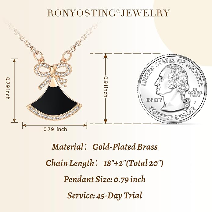 RONYOSTING Multi-Style Love Heart Necklace with Birthstone,14k White Gold Plated Sliver|Bow Pendant Necklaces for Christmas, Dainty Gifts for Birthday Valentine