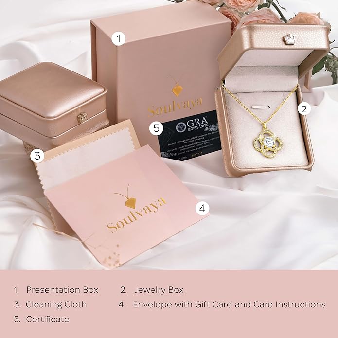 Moissanite Pendant Necklace for Women – 925 Sterling Silver Necklace for Women Infinity Pendant, Dainty Silver Jewelry Gift Box for Mom Wife Girlfriend – Birthday Anniversary 1-3 CT