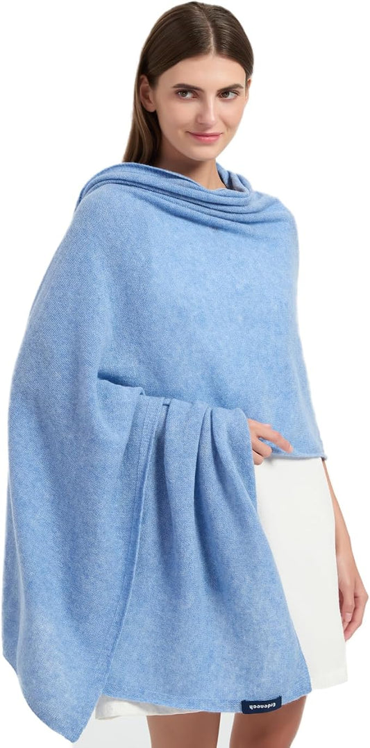 Erdenech Luxury Cashmere Wool Blend Wrap for Women, All-Season Travel Wrap Shawl, Extra Large Blanket Shawl Scarf Pashmina