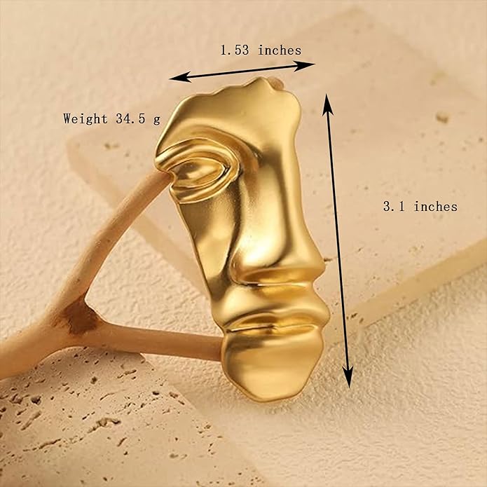 Figure Face Mask Brooch - Vintage Minimalist Metal Brooches Women Men