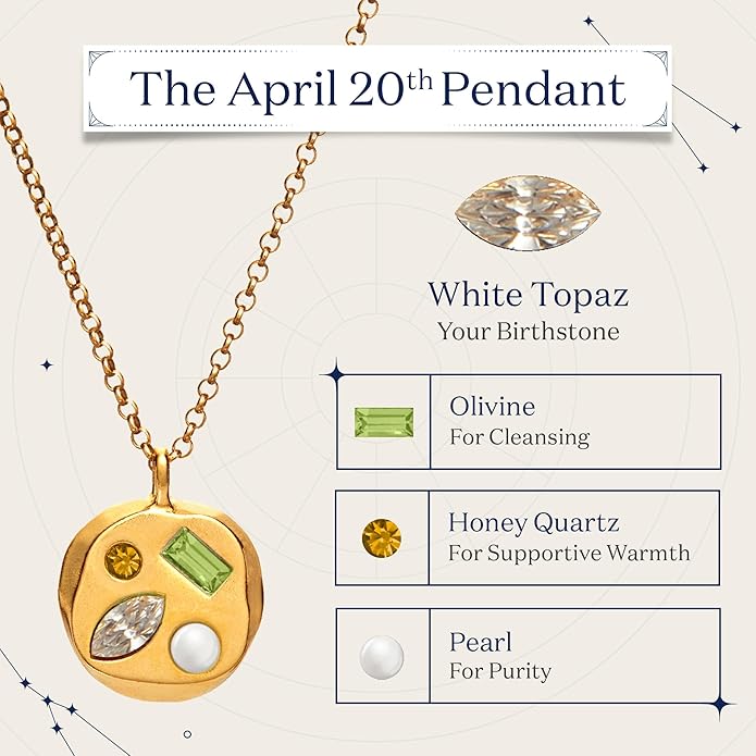 Birthdate 14k Gold Necklace for Women - 16-20in Adjustable 14 Karat Gold Chain with Lobster Clasp - Cadenas de Oro 14k Puro Para Mujer, Ladies Jewelry Birthstone