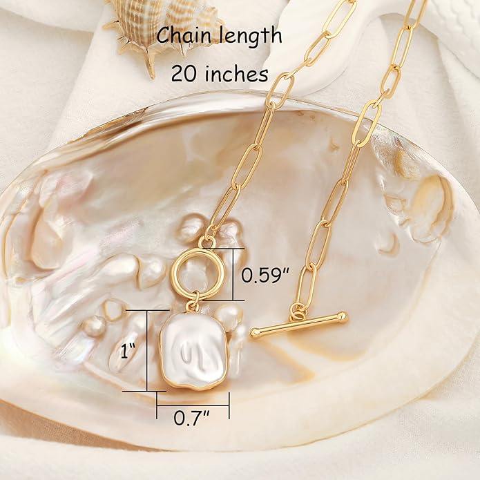 CANEVINKA Dainty Cross Medallion/Heart Pendant Chain Necklace 18K Gold Plated Oval Choker Fashion OT Toggle Jewelry Handmade for Women Simple Gold Charm Necklace