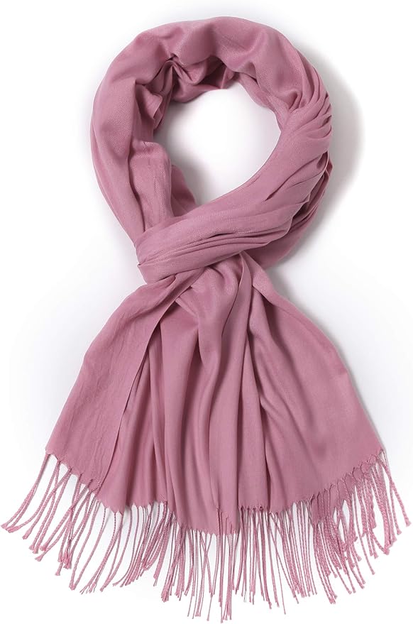 Cindy & Wendy Pashmina Shawls and Wraps Large Scarfs for Women Wedding Party Bridal Long Fashion Solid Shawl Wrap Fringes