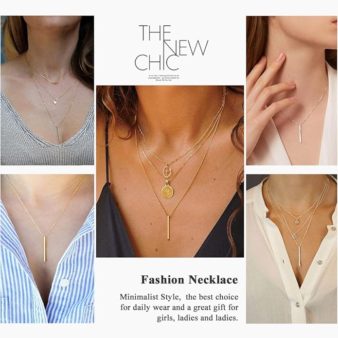 ChicSilver Customizable Vertical Bar Pendant Necklace 925 Sterling Silver Y Necklace Simple Fashion Jewelry Gifts for Women
