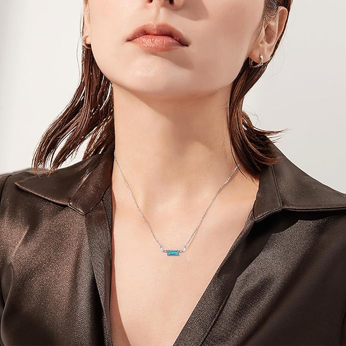 Vintage Genuine Natural Real Turquoise Necklace 925 Sterling Silver Western Turquoise Necklaces Country Jewelry Gift Accessories Stuff Things for The Modern Cowgirl