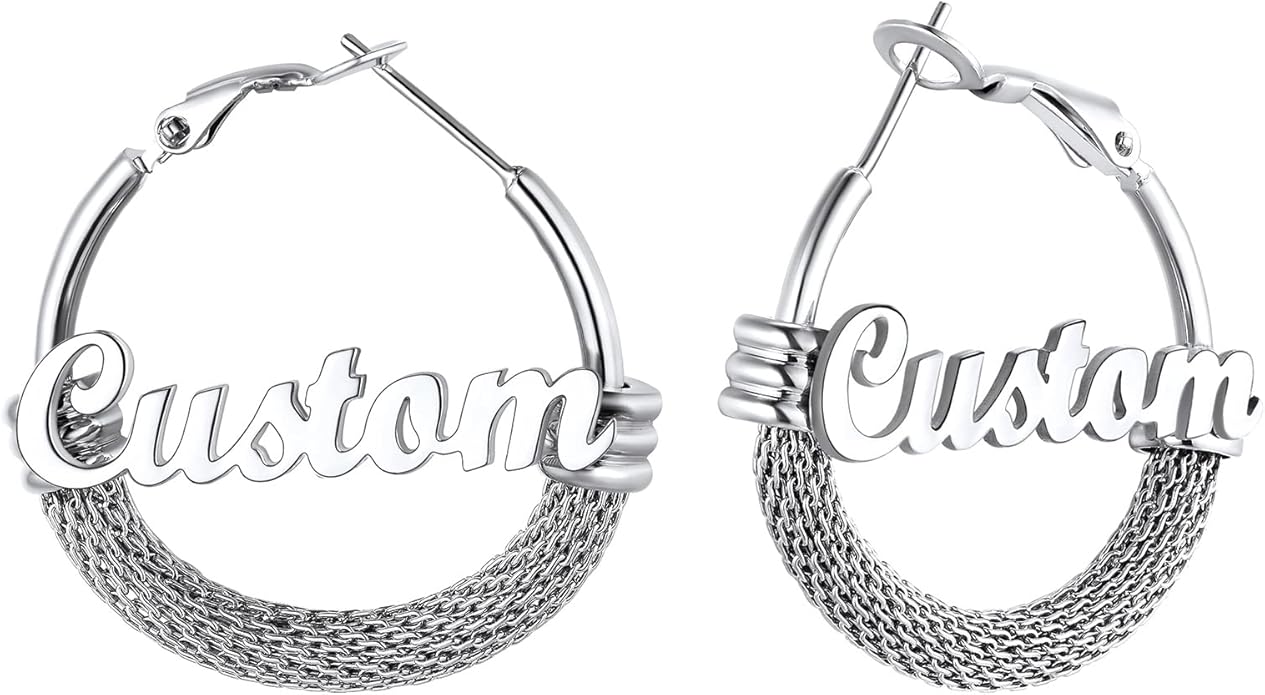 PROSTEEL 30/40/60/80/100mm Chunky Hoop Earrings For Women Gold Plated/Black Stainless Steel Hoops Earrings Statement Jewelry