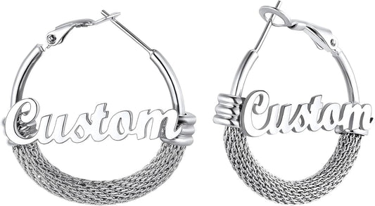 PROSTEEL 30/40/60/80/100mm Chunky Hoop Earrings For Women Gold Plated/Black Stainless Steel Hoops Earrings Statement Jewelry