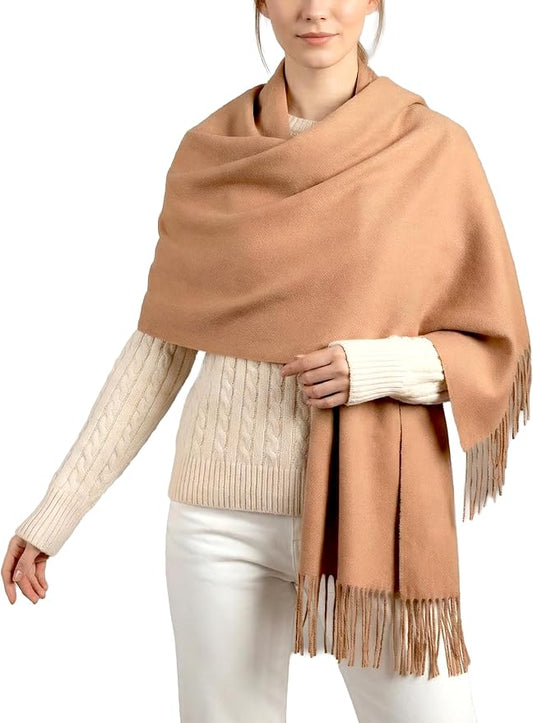 Achillea Warm Cashmere-Feel Winter Scarf – Pashmina Shawl Wrap, Blanket Scarf for Daily Wear, Travel & Cold Weather