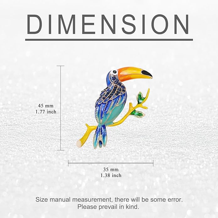 Soumimi Bird Theme Brooch Pin Cute Bird Animal Brooches Accessories Christmas Birthday Gift for Women