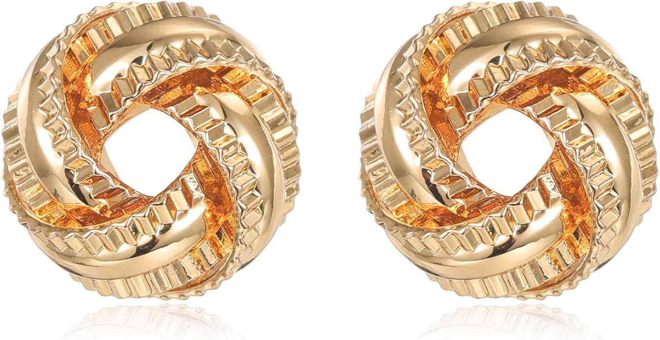 SEADAY Hoop/Stud Earrings Set for Women,Hypoallergenic Lightweight Non-Tarnish Everyday Earrings,Dainty Gold/Rhodium Plated Jewelry,Fashion Accessories,Christmas/Birthday Gift for Women Men