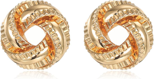 SEADAY Hoop/Stud Earrings Set for Women,Hypoallergenic Lightweight Non-Tarnish Everyday Earrings,Dainty Gold/Rhodium Plated Jewelry,Fashion Accessories,Christmas/Birthday Gift for Women Men