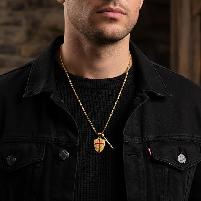 Taioiat Saint Necklace 925 Sterling Silver St Necklace Amulet Pendant Jewelry Religious Gift for Men Women