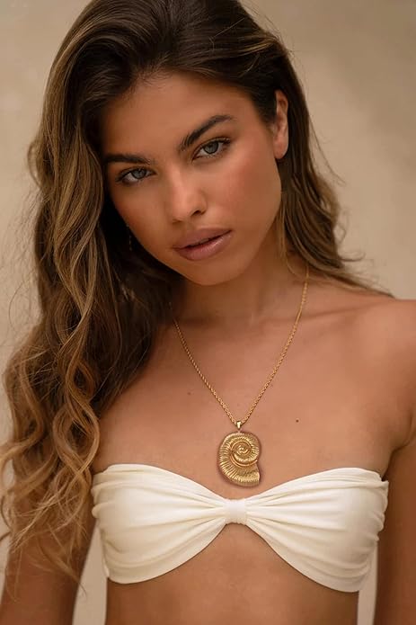 CANEVINKA 18K Gold Plate Coin Pendant Necklace for Women Dainty Compass Sunflower Necklaces Personalized Chain Layered Jewelry