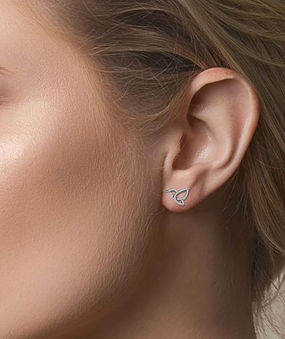 INFUSEU Sterling Silver Cute Stud Earrings Cat Frog Mushroom Bunny, Small Gifts for Women Teen Girls Animal Lovers
