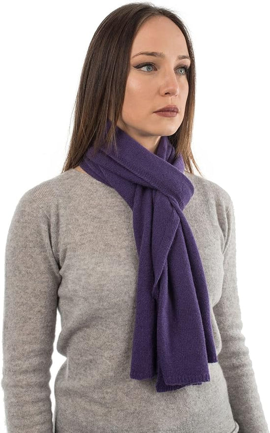 Dalle Piane Cashmere - 100% Cashmere Classic Scarf - Made in Italy - Neck Warmer (12" x 63") - Luxury Gift