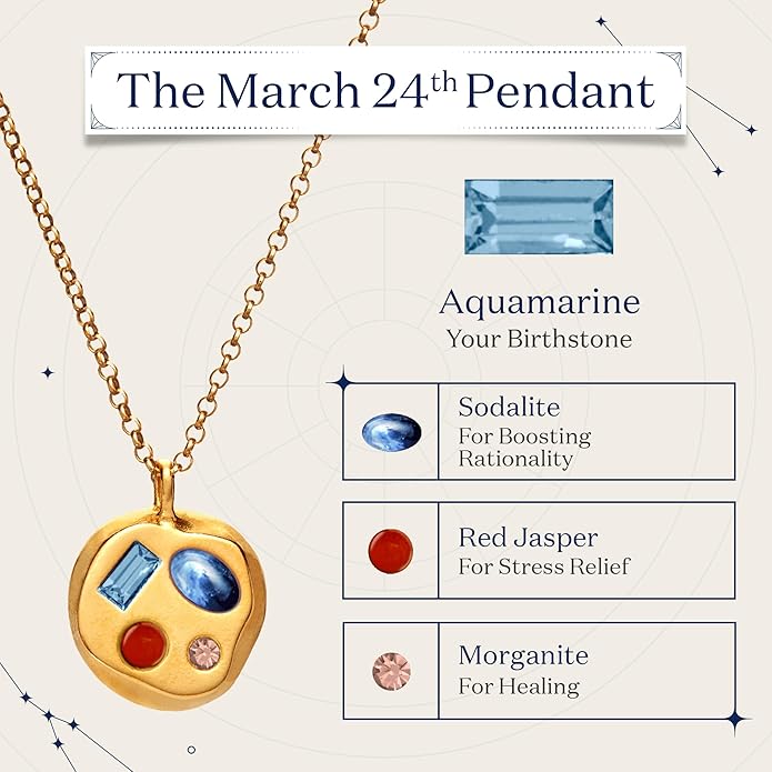 Birthdate 14k Gold Necklace for Women - 16-20in Adjustable 14 Karat Gold Chain with Lobster Clasp - Cadenas de Oro 14k Puro Para Mujer, Ladies Jewelry Birthstone