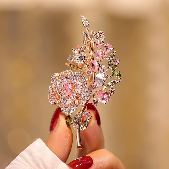 AILONMEI Brooch Pins For Women Fashion, Flower Brooches Jewelry For Women Floral Series Brooches And Pins Designer Lady's Costume
