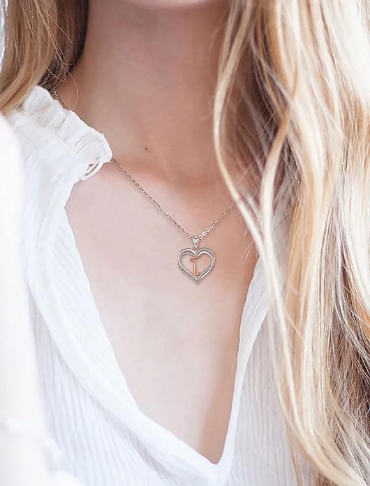 INFUSEU Unique Initial Necklaces for Women Girls Small Heart Letter Jewelry, Meaningful Personalized Gifts